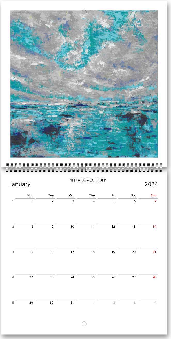 2024 Reflective Reverie Art Wall Calendar