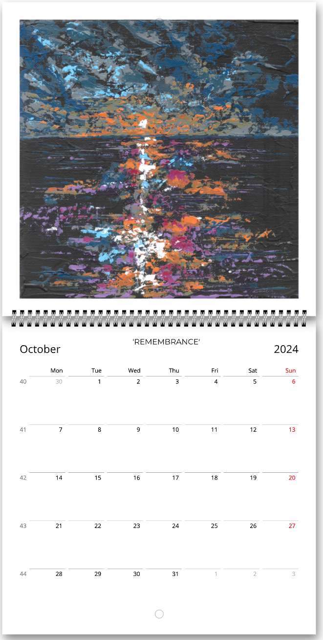 2024 Reflective Reverie Art Wall Calendar